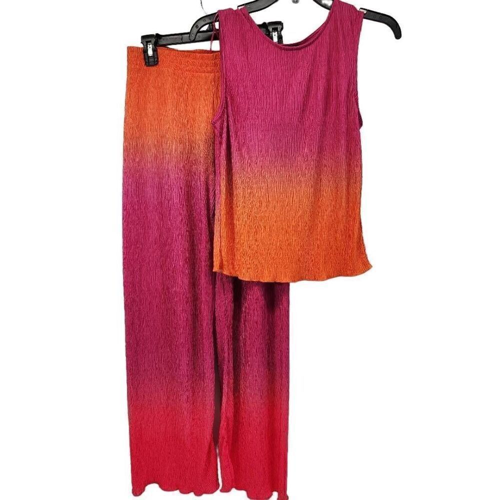 Bailey 44 Size XS 2 Piece Ombre Sunrise Wide Leg Pants and Sleeveless Top N16